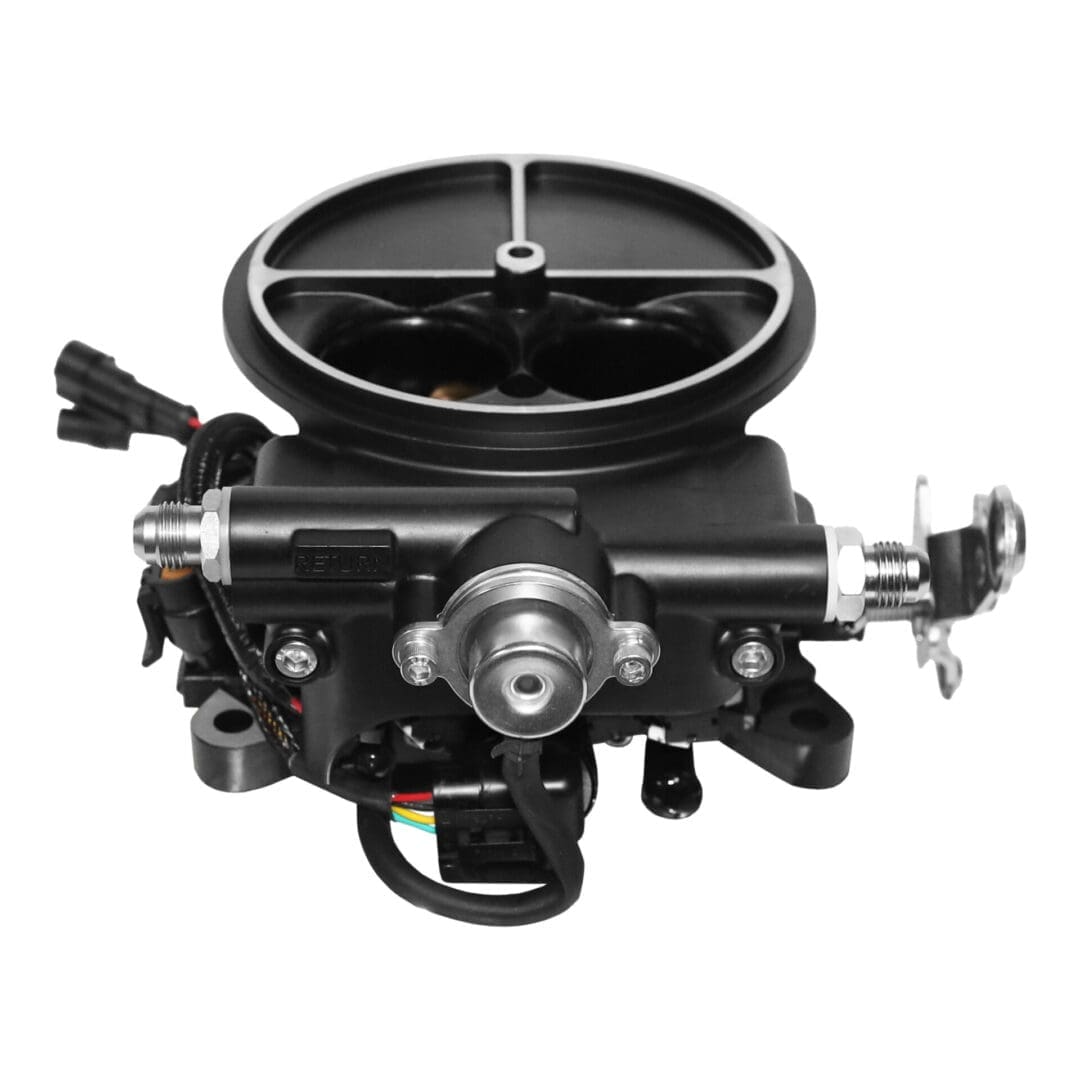 Carburetor component with multiple connectors and sensors.