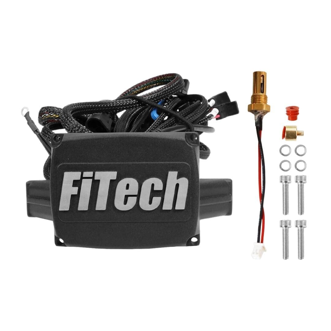 FiTech electronic component with wiring and accessories.