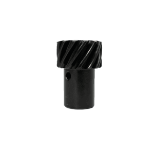 Metal gear on black background.