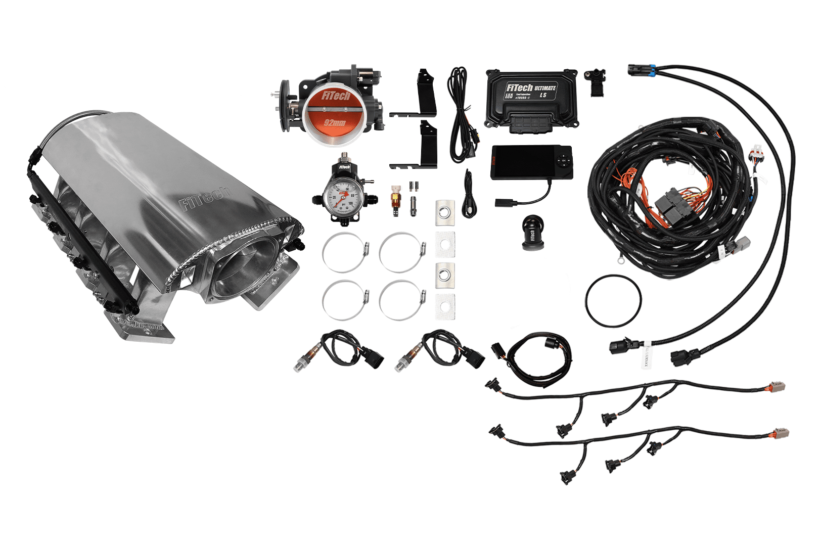 <span style="color:#ED3237;">73141</span><br> Ultimate Rebel Brilliant Tall LS1, LS1 500 HP EFI System/ Tall Cathedral Intake/ Dual O2 Sensor/Cable Driven 92mm Throttle Body/ 36lb Injectors/ Without Trans control