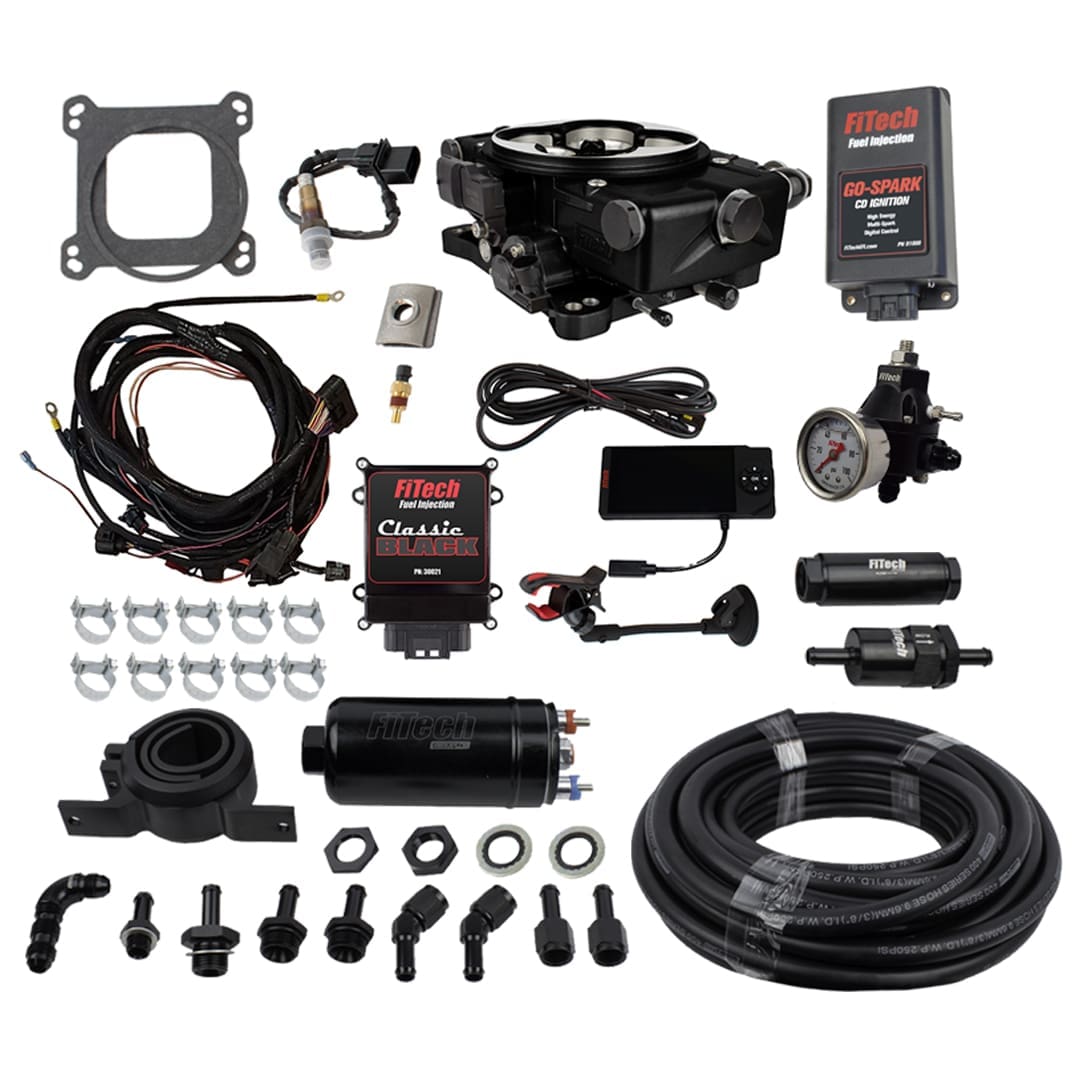 <span style="color:#ED3237;">93121</span><br>Go EFI Classic Gold 650 HP EFI System With Inline Fuel Delivery Master Kit, Go Spark CDI Box, & Go Fuel Regulator Master Kit