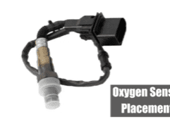 Oxygen sensor with connector and wiring.